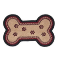 VHC Brands Braided Cotton Rug Medium, Cotton Area Rug, Accent Rug, Floor Decor, Connell Collection, Bone Shape 15x23, Burgundy - size: 15x23