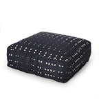 Foamma Pouf Ottoman Dark Blue, 25"x25"x8" - Square Ottoman Foot Rest for Living Room and Bedroom, Pouf Footstool, Foot Rest for Couch, Boho Furniture for Home - color: Dark Blue 2