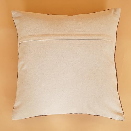 Indian Cotton Cushion Cover Sabra Kilim Pillow Cover Designer Decorative Sofa 18x18 Inche Handwoven Cushion Case for Farmhouse Home Decor Spring Decorative Pillow (Pattern 3) - color: Pattern 3