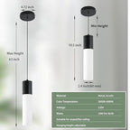Kitchen Island Pendant Lights LED Black Small Pendant Light 12W with Milky White Lampshade Modern Ceiling Hanging Lamp for Bedroom Bedside Dining Room Table Bathroom, 1 Pack, 3000K-6000K - color: Black, size: 1-Light 1-Pack