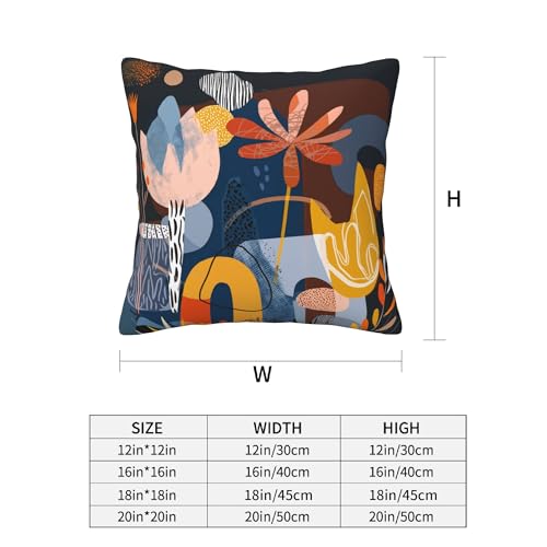 Abstract Art Throw Pillow Covers 18 X 18 Inch Set of 4 Decorative Cushion Cover Home Decor for Sofa Chair Couch Bedroom Living Room - color: Abstract Art
