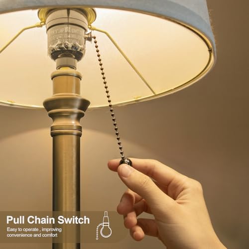 Oneach 19.5” Warm Gold Table Lamps Set of 2, Pull Chain Switch Bedside Table Lamps, Modern Nightstand Lamp with Linen Shade, Small Desk Lamp for Living Room, Bedroom, Home Office, Nursery - color: Warm Gold-2Pack