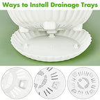 Hanging Planters, 5 Pcs 11" Hanging Pots, White Hanging Flower Pots, Hanging Plant Pots Baskets for Plants with Drainage Trays, Hanging Chains and Ceiling Hooks, Come with Free Garden Tools Set