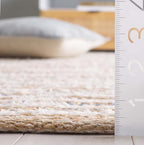 SAFAVIEH Cape Cod Collection Accent Rug - 3' x 5', Natural & Light Blue, Handmade, Braided Design, Ideal for The Living Room, Bedroom, Dining Room (CAP151L-3) - color: Natural/Light Blue, size: 3' x 5' (Rectangular)