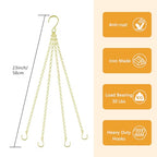 garini 6 Pack, 23 Inch Hanging Baskets Chain, Gold Hanging Chains with Hooks, Replacement Plant Hangers for Planters, Bird Feeders and Lanterns - color: Gold, size: 6P