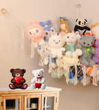 Stuffed Animal Storage Hammock or Net, Large Toy Hammock Net, Macrame Handmade Corner Hanging Plushie Net, Cute Boho Toy Organizer for Nursery, Playroom, Bedroom and Kids Room Decoration - style: C