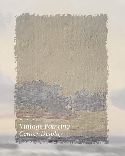 HUARCEY Gold Framed Vintage Wall Art for Living Room, Landscape Painting Prints Shelf Decor for Kitchen, Aesthetic Coastal Bedroom Wall Art, Christmas Gifts for Friends or Family ( Sea or Sky - 8"x10" ) - color: Sea or Sky, size: 10"L x 8"W