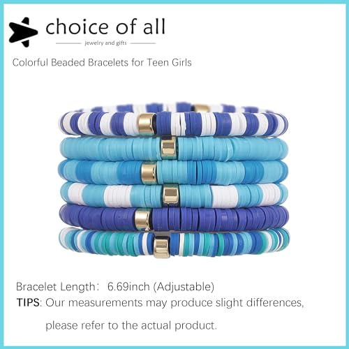 choice of all String Bracelets for Women Boho Wave Surfer Beach Wear Cute Bracelets Set Summer Friendship Jewelry Accessories Beach Stuff - color: C2:6pcs blue bracelets