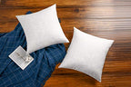 JA COMFORTS 26×26 Premium Goose Down Feather Throw Pillow Inserts(Set of 2)-5% Down Filling,High Filling Weight,250 TC Cotton Cover, Square, White - style: 26×26 (2 Pack)