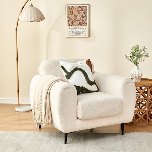 lifein 18x18 Pillow Covers-Throw Pillow Covers Boho Couch Pillows Embroidered Decorative Accent Pillows Mid Century Textured Pillowcases for Couch Sofa Living Room Bed (Olive Green and Cream) - color: C-cr711-g(1 Pack Without Pillow Insert), size: 18" x 1