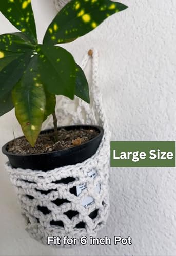 2 Packs Hanging Planters for Indoor Plants up to 6 in., Wall Plant Holder | Plant Hanger Indoor, Wall Planters for Indoor Plants, Hanging Plant (2PK, for 6 inch Pot) - color: Beige X 2pc