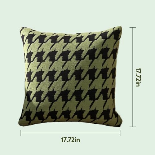 Soft Flannel Lightning Pattern Pillow Covers Decorative Throw Cushion Case for Sofa Couch Living Room with Hidden Zipper - color: Green01