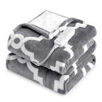 VENTIMI Electric Heated Blanket Throw, Heating Blanket with 5 Heat Settings & 3 Hours Auto-Off Timer, Warm Flannel Sherpa Heated Throw for Winter, Overheat Protection, 50’’×60’’, Machine Washable - color: Gray, size: Throw