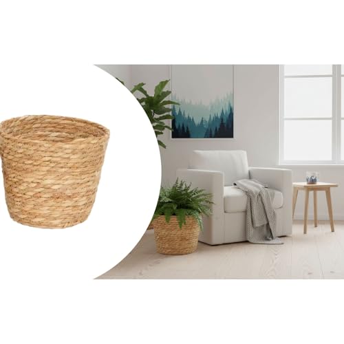 Woven Basket for Plants - Rattan Plant Basket with Boho Design for Indoor Decor and Small Item Storage - size: 20x16x17 cm