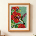ORIGACH Hummingbird Latch Hook Rug Kit for Adults Printed Rug Making Kit Handmade Carpet Tapestry Cover with Hook Latch and Preprinted Canvas, Home Arts Crafts Sofa Decor, 20.5x15inch - style: Hummingbird