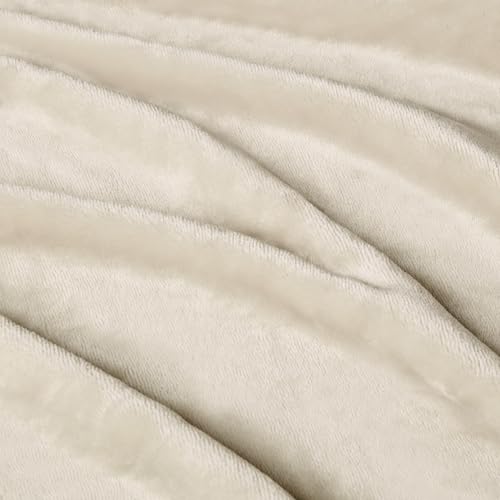 Amazon Basics Soft Fleece Throw Blanket, Cozy Warm Blanket for Couch & Sofa, 50 x 60 Inches, Beige - color: Beige, size: 50 x 60 inches
