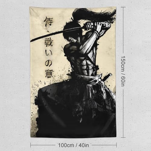 JOKIMAL Japanese Samurai Art Tapestry Poster Wall Art Wall DecorApartmentHome Dorm Wall Decorations for Living Room Bedroom Tapestries 40"x60" - color: Samurai 1