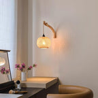 Plug in Wall Sconce,Farmhouse Wicker Wall Lamp Plug in,Hand Woven Rattan Wall Light Farmhouse Rustic Boho Sconces Wall Lighting for Living Room Bedroom - color: Bamboo, size: 1 PACK