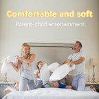 OKBA Throw Pillows Insert Set of 2, with 100% Cotton Cover, Bed and Couch - Indoor Hotel Decorative Pillows, 26x26 in White Pillows Inserts - size: 26x26 Inch (Pack of 2)