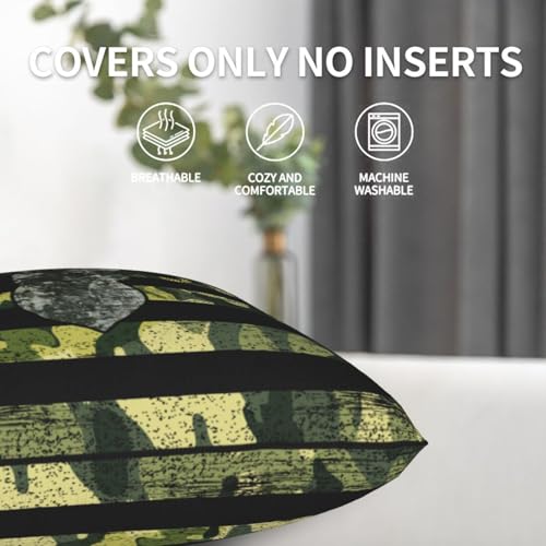 Flag Deer Hunting Throw Pillow Covers 18 X 18 Inch Set of 2 Pillow Cases Decoration Cushion Cover for Sofa Bedroom Living Room Outdoor - color: Flag Deer Hunting