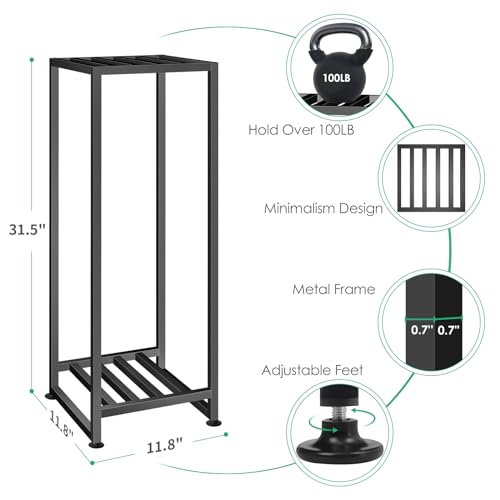 LUBORN Plant Stand Indoor Outdoor, Wrought Iron Plant Stands 2 Tier Heavy Duty Metal Pedestal Stand Decorative Flower Stand for Patio Garden Deck Living Room - size: 31''