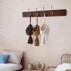 Macrame Basket Decor Set of 3 Boho Basket Decor for Home Macrame Wall Hanging Storage Baskets for Living Room, Bedroom, Entryway Handmade Boho Art, Rustic Home Decor ﻿