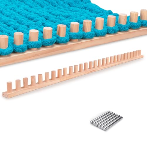 LITURTOO 70" Chunky Blanket Loom - Loom for DIY Throw Blankets, Adjustable Size Hand Knitting Yarn Chunky,No Needles Required,Beginner Friendly Yarn Craft - size: 70"