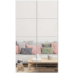 Ruomeng Full Length Wall Mirror Tiles - 12" x 10" x 8Pcs Frameless Full Body Mirror Tiles Wall Mounted Mirror for Home Gym Vanity Bedroom, Living Room - size: 12"x10"-8pcs