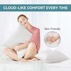Oubonun 16 x 16 Throw Pillow Inserts Set of 2, Firm and Fluffy Decorative Pillows Inserts, Square Interior White Cushion for Couch Bed Sofa - size: 16×16 inch