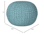 BIRDROCK HOME Round Pouf Ottoman Foot Rest - 18.5”x18.5”x15” Boho Compact Comfortable Soft Cotton Braided Foot Stool with Bean Bag Filling for Living Room, Bedroom, or Nursery (Sage Green) - color: Sage Green