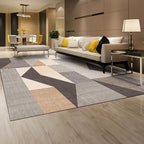 HOMFINE Washable Modern Area Rug - Geometric Style 5x7 Rugs for Living Room, Bedroom, Machine Washable Rug Soft Non Slip Non Shedding Area Rug - Grey Brown, 5'x7' - color: Grey/Brown, size: 5' x 7' (Rectangular)