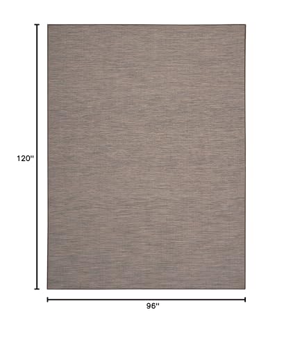 Nourison Home Positano Natural 8' x 10' Area Rug - Easy Clean, Non Shedding, Bed Room, Living Room, Dining Room, Kitchen (8' x 10') - color: Natural, size: 8' x 10' (Rectangular)