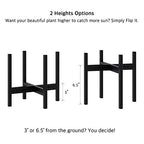 FaithLand Mid Century Plant Stand Indoor Outdoor (EXCLUDING 8" Plant Pot), Metal Planter Stand, Potted Plant Holder, Black, Hold Up to 8 Inch Planter - Upgraded Design - size: 8 inch