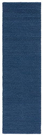 SAFAVIEH Natura Collection Runner Rug - 2'3" x 8', Navy & Blue, Handmade Wool Blend, Textured Design, Ideal for Hallway, Bedroom, Foyer (NAT620M) - color: Navy/Blue, size: 2'3" x 8' (Runner)