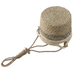Navaris Seagrass Hanging Plant Pot Set - Decorative Indoor House Plant & Flower Pots with Jute Rope - Woven Basket Design for Home Storage - Small, Medium and Large Planters