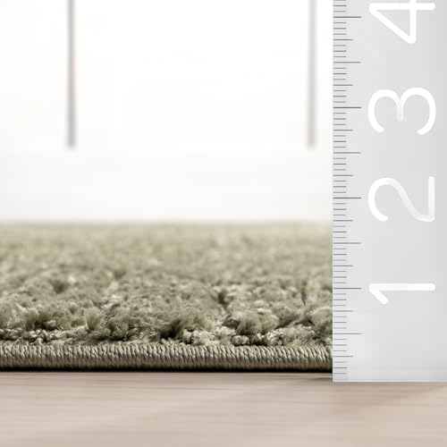Nuloom Kerry Green, 6'7" x 9', Geometric, Soft and Cozy, High Traffic, Stain Resistant, Easy Clean, Durable Area Rug for Bedroom, Living Room, Dining Space, Den, Foyer, Entryway - color: Kerry Green, size: 6'7" x 9' (Rectangular)
