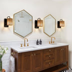 Boho Wall Sconce, Rattan Wall Light Fixtures with Hemp Rope Sconces for Living Room Bathroom Hallway Rustic Bohemian Modern Woven Scocne E26 10inch - color: Woven Rattan Style