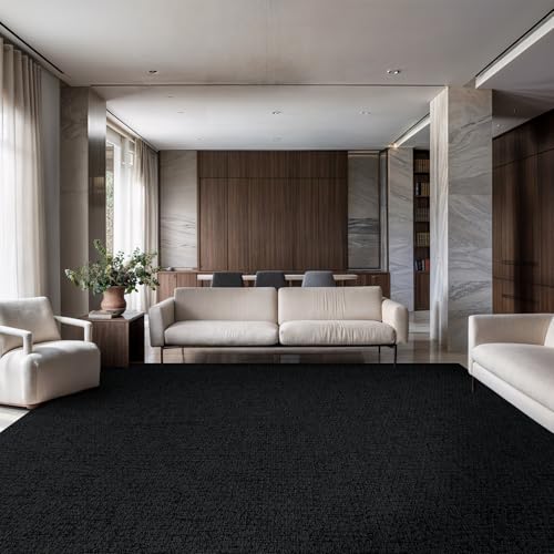 Luul Home Easy Jute Rugs 4x6 Dark Gray Color Living Room Indoor Outdoor Area Rug for Farmhouse Patio and Kitchen Rug High Traffic Washable Easy to Clean Solid Boho Woven Design Outside Carpet (4 x 6) - color: Dark Gray, size: 4' x 6' (Rectangular)
