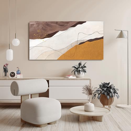 Canvas Wall Art Decor Abstract Canvas Art Wall Decor Abstract White Wall Art Prints Modern Minimalist Wall Art Decorations Brown Artwork for Walls Bedroom Office Kitchen Wall Decor 20" X 40" - color: XY-V, size: 40"L x 20"W