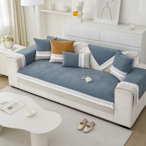 VClife Modern Couch Cover, Non Slip Dog Sofa Cover, Denim Blue, 35.4 x 35.4 | Pet-friendly Sofa Covers, Scratch-resistant, Waterproof, Non Slip That Stay Firmly In Place, Durable and Machine Washable - color: 01# Denim Blue, size: 35.4" x 35.4"