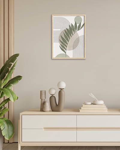 HesenDot Unframed Boho Sage Green Canvas Prints,12x16in Botanical Line Poster,Set of 3 Abstract Geometric Posters Decor,Minimalist Modern Green Artwork for Living Room Bedroom Bathroom Home, Unframed - color: Unframed Boho Sage Green, size: 16"L x 12"W