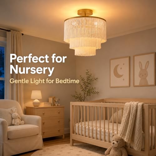 3-Tiered Boho Chandelier with Metal and Fringe,3 Lights Fringe Pendant Light Fixture,Tassle Chandelier for entryway,Dining Room,Baby Nursery,Gold and Light Beige - color: 3-Tiered-Light Yellow