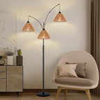 3x Boho Rattan Pendant Lamp Replacement Shade Ceiling Fan Light Bulb Covers Light Shades for Hanging Light Fixtures Shades Only Farmhouse Wicker Woven Lampshade, Ø9.85" x H5.5" - size: Ø9.85"（25cm）