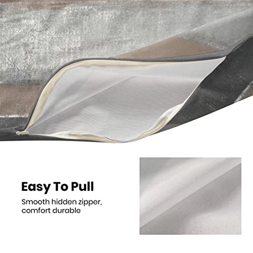 AEIOAE Outdoor Brown Pillow Covers 18x18 Set of 2 Light Brown Gray Striped Decorative Throw Pillow Cotton Square Modern Abstract Art Painting Cushion Cover Decor for Home Couch Sofa Bedroom - color: Brown, size: 18" x 18" (Pack of 1)