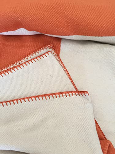 Fcteap h Blanket Soft Throw Blanket Faux Fleece Cashmere Plaid Warm Shawl Thick Knitted Plush Cozy Comfy for Women Throw Blanket for Sofa Couch Bed Queen King Size 55x66 in (Red Orange) - color: Red Orange