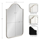 Fellows Framed Arch Wall Mirror - color: Silver