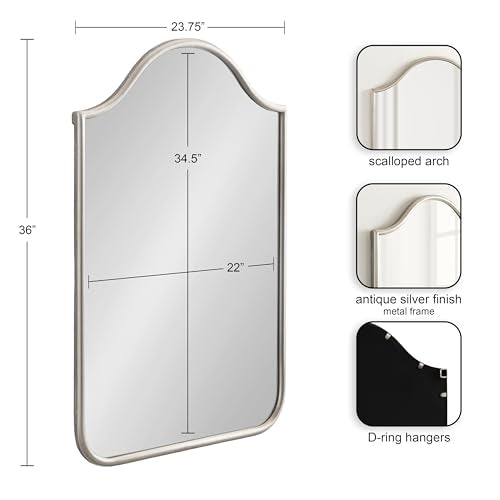 Fellows Framed Arch Wall Mirror - color: Silver