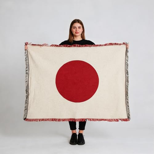 Pure Country Weavers Japan Flag Blanket - Gift Tapestry Throw Woven from Cotton - Made in The USA (69x48) - color: Japan Flag