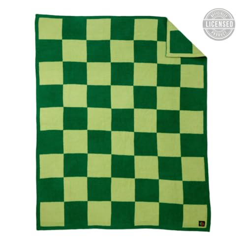Wicked Elphaba Paul Tazewell Checkered Bedding Soft Cozy Feather Knit Intarsia Throw Blanket, 50 in x 60 in, (Officially Licensed Product) By Franco Collectibles - color: Wicked - Elphaba Checkered, size: 50 in x 60 in
