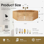 21.2" Rattan Ceiling Light 5-Light Boho Light Fixture Bohemian Ceiling Light Fixture for Bedroom Living Room Dining Room, Bulb NOT Included